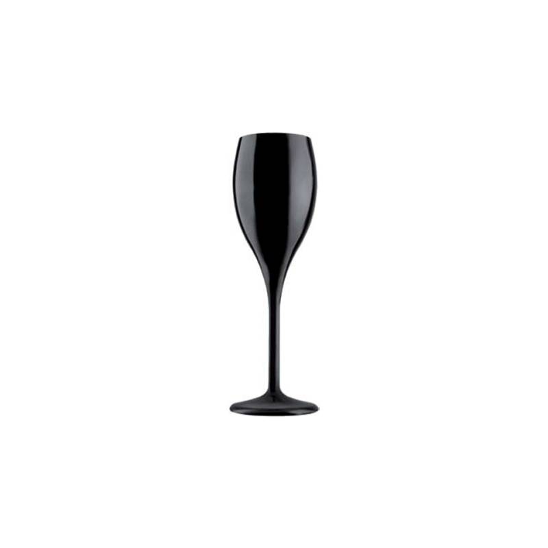 Flûte en polycarbonate noir opale cl 15