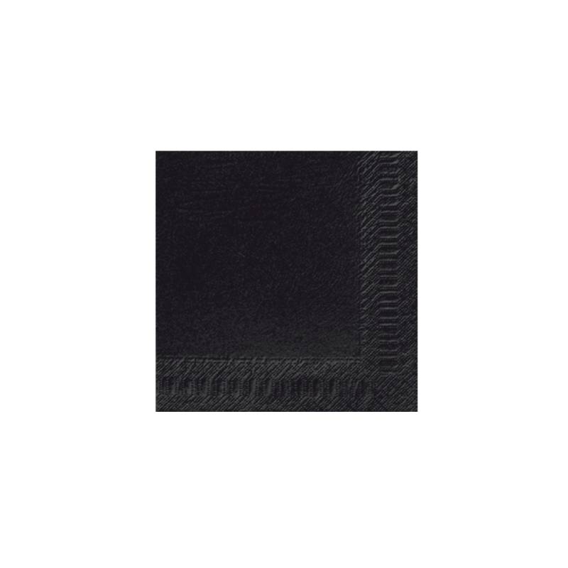 Serviette en cellulose Duni à deux couches 40 x 40 cm noir