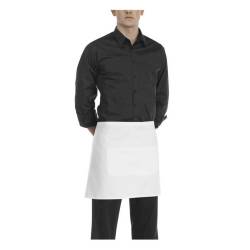 Egochef delantal de mostrador con bolsillo 100% algodón blanco cm 70x40