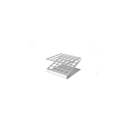 Bac à tubes 25 trous 100% Chef aluminium 12x12x6 cm
