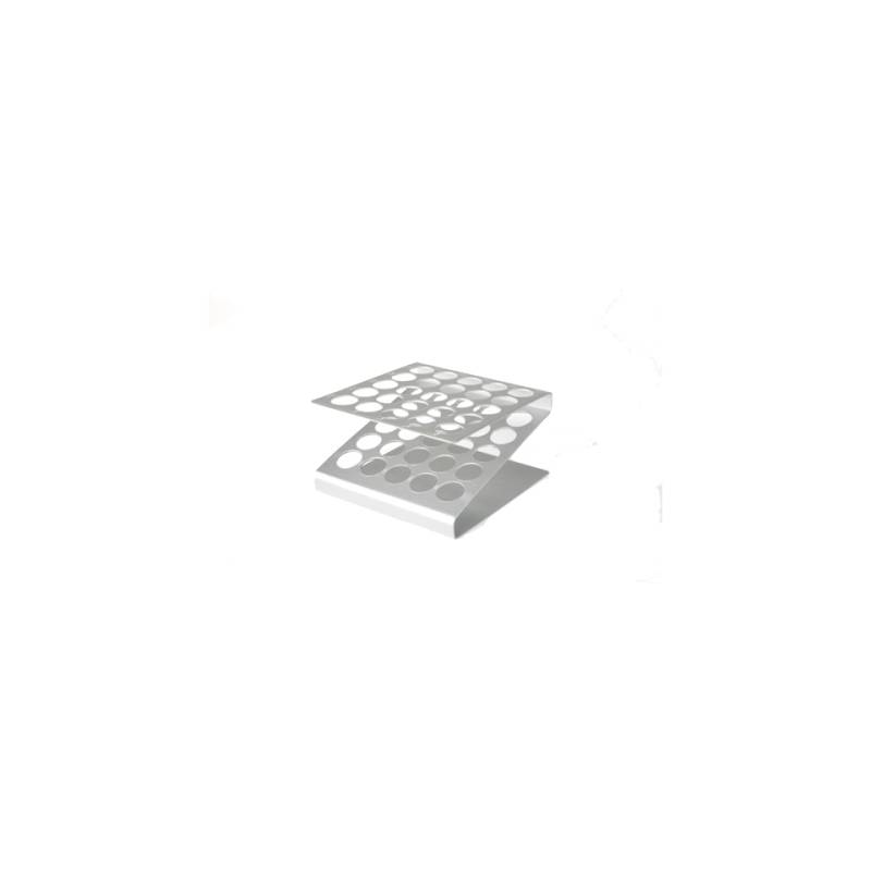Bac à tubes 25 trous 100% Chef aluminium 12x12x6 cm