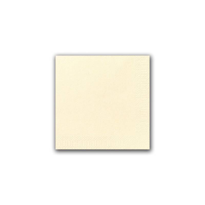 Serviette de table en cellulose Duni à deux couches 40 x 40 champagne cm