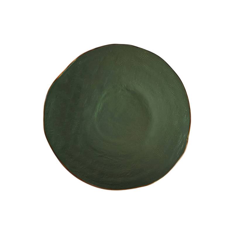 Piatto piano Mediterraneo Novità Home in ceramica colorata verde cm 27,5