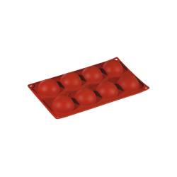 Flexipad semisphères 8 moules en silicone marron cm 30x17,5