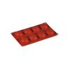 Flexipad semisphères 8 moules en silicone marron cm 30x17,5