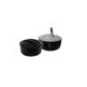 Seau à glace rond en polypropylène noir lt 12