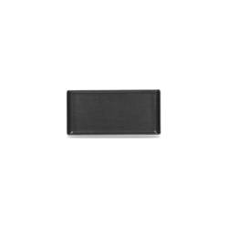 Churchill Buffet Line Bandeja rectangular de melamina negra 30x14,5 cm