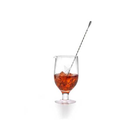 Verre à mélange décoré d'un pied en verre cl 80