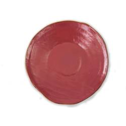 Piatto piano Mediterraneo Novità Home in ceramica rosso ciliegia cm 27,5
