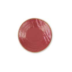 Piatto piano Mediterraneo Novità Home in ceramica rosso ciliegia cm 20