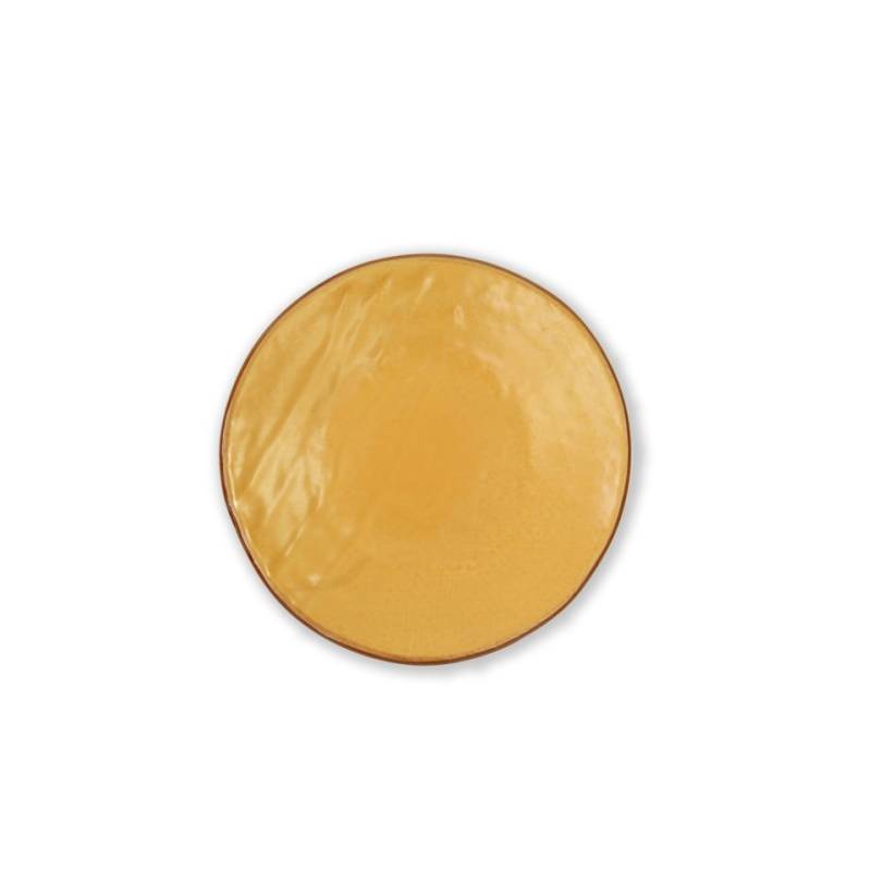 Piatto piano Mediterraneo Novità Home in ceramica gialla cm 20