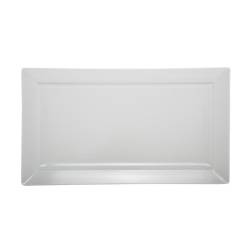 Bandeja rectangular de melamina blanca 44,5x22,3 cm