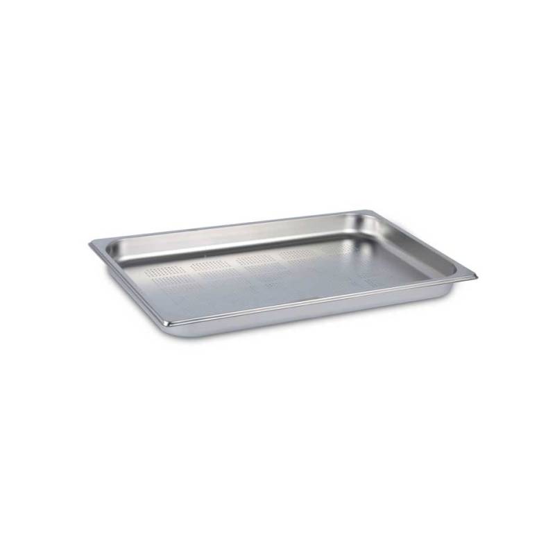Cuenco gastro 1/1 fondo de acero inoxidable perforado cm 4
