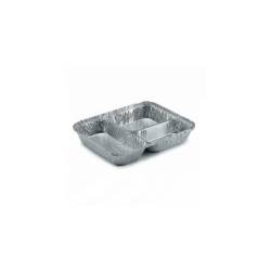 Conteneur alimentaire rectangulaire jetable en aluminium à 3 compartiments lt 0.81