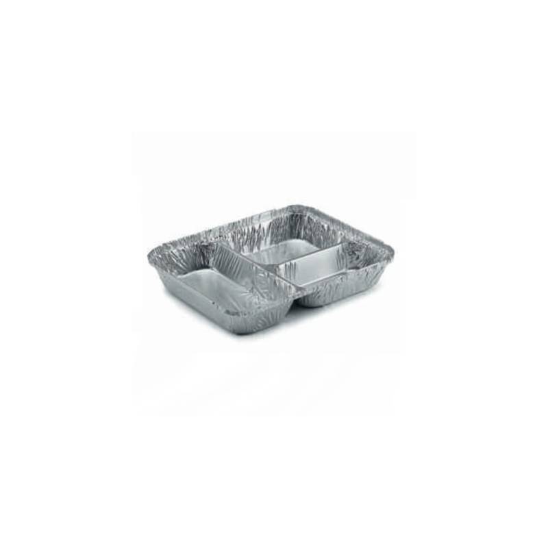 Conteneur alimentaire rectangulaire jetable en aluminium à 3 compartiments lt 0.81