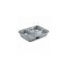Contenedor rectangular desechable de aluminio para alimentos de 3 compartimentos lt 0.81