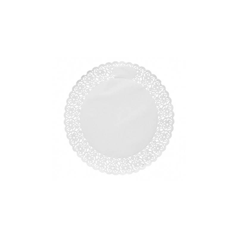 Dentelle ronde en papier blanc cm 16