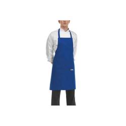 Tablier Royal Egochef avec poche et bavette en polyester et coton bleu 90x70 cm