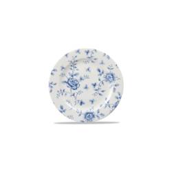 Linea Vintage Rose Chintz Churchill vitrified ceramic blue flat plate 27.6 cm