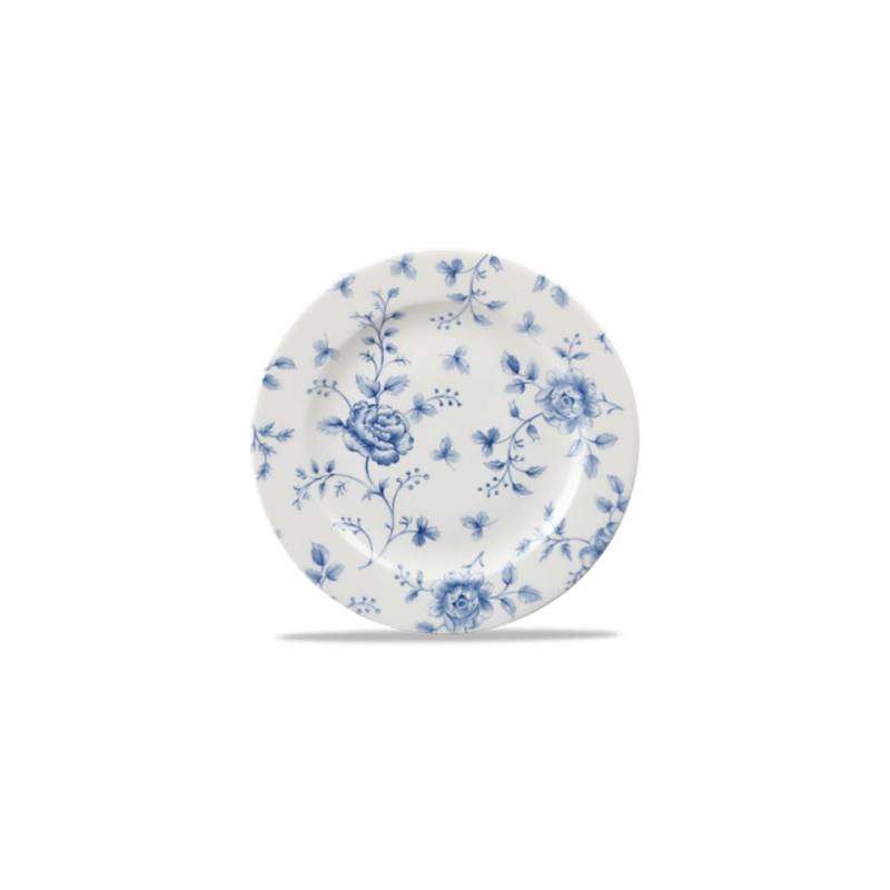 Vintage Rose Chintz Churchill plato de cerámica vitrificada azul 27,6 cm