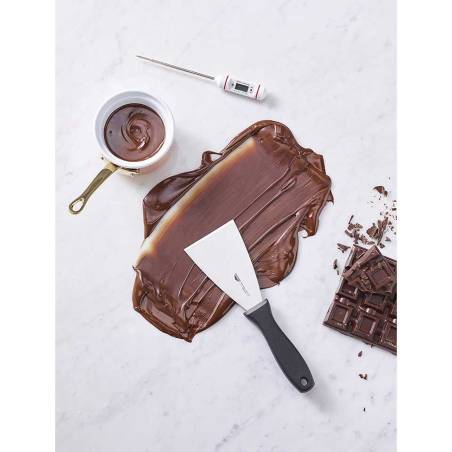 Espátula triangular de acero inoxidable 8 cm