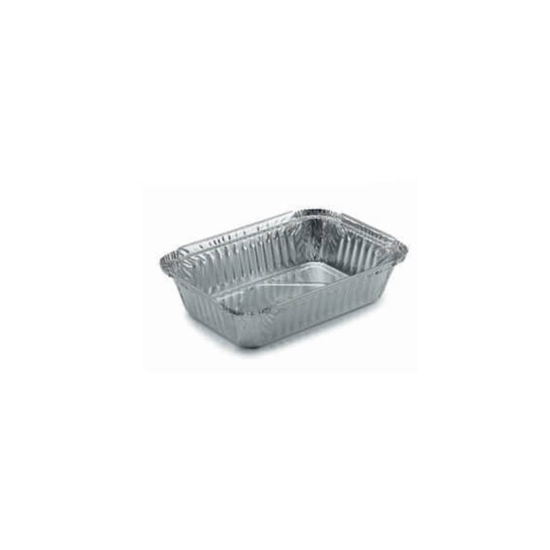 Recipiente rectangular desechable de aluminio para alimentos lt 1