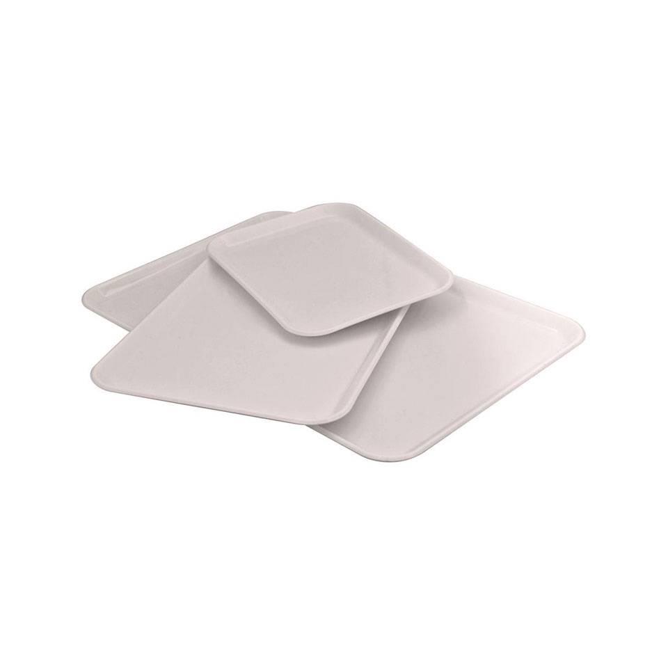 Rectangular white san tray 16.53x11.81 inch