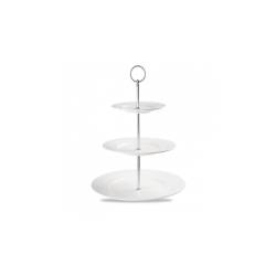 Rehausseur Churchill ambience en acier et porcelaine blanche 33 cm