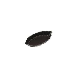 Tartaleta festoneada de acero inoxidable antiadherente negro 10 cm