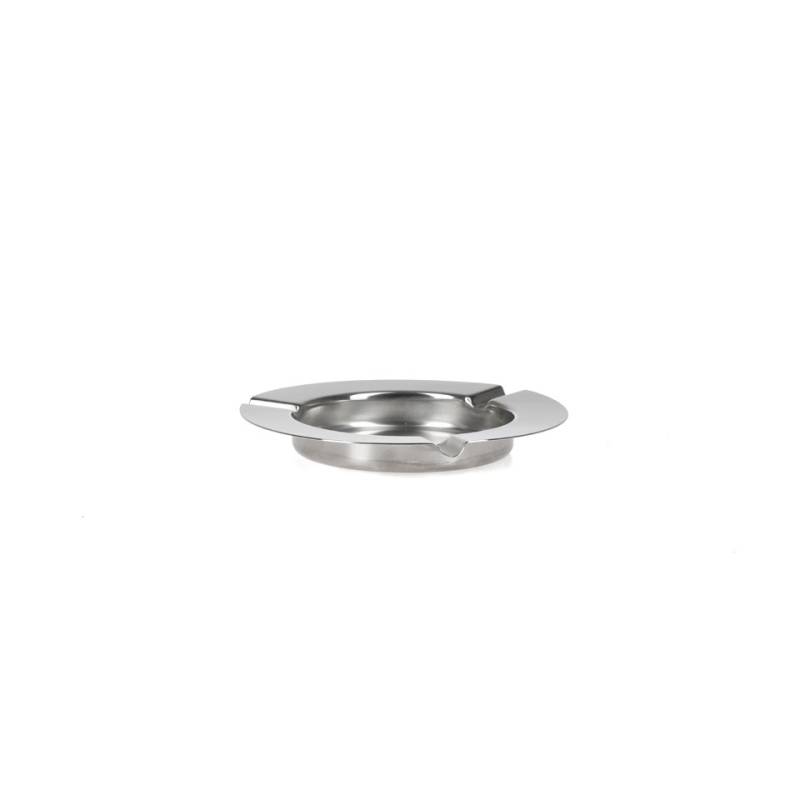 Cenicero redondo de acero inoxidable 14,7 cm