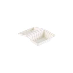 Contenedor Duni para llevar con tapa de pulpa blanca cm 18,5x14,3