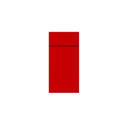 Serviette de table Slim Duni en papier Dunisoft rouge 40x33 cm