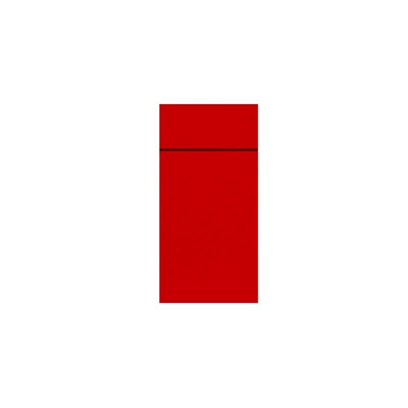 Servilleta para cubiertos Slim Duni de papel Dunisoft rojo 40x33 cm