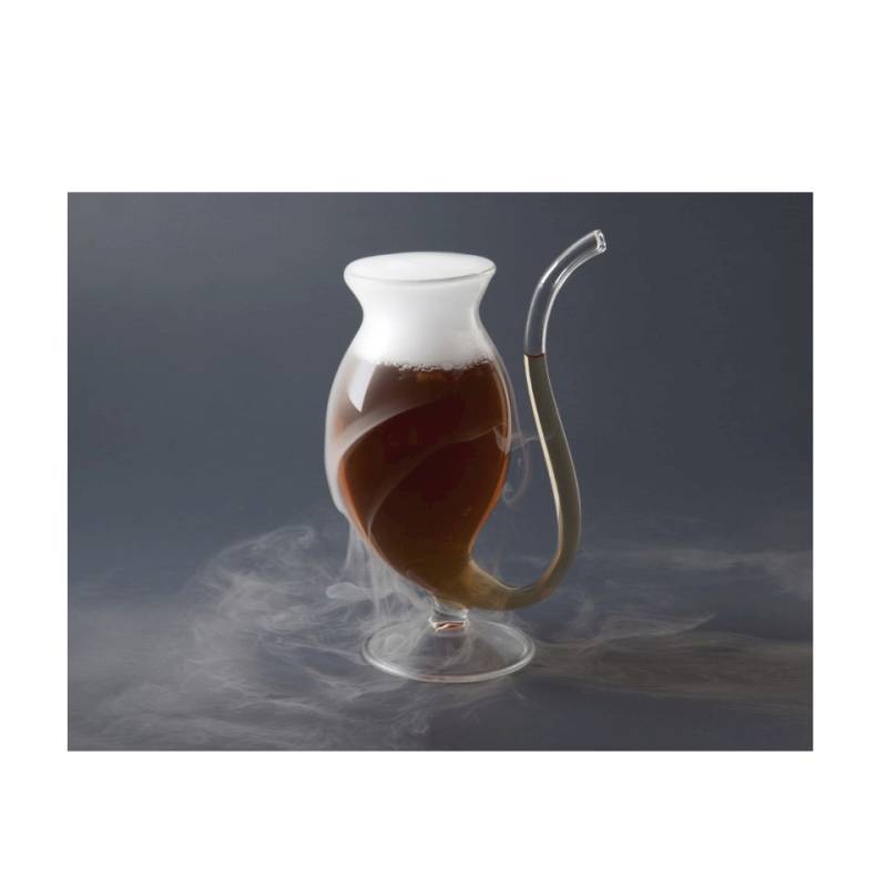Taza 100% Chef con pajita en pyrex cm 18