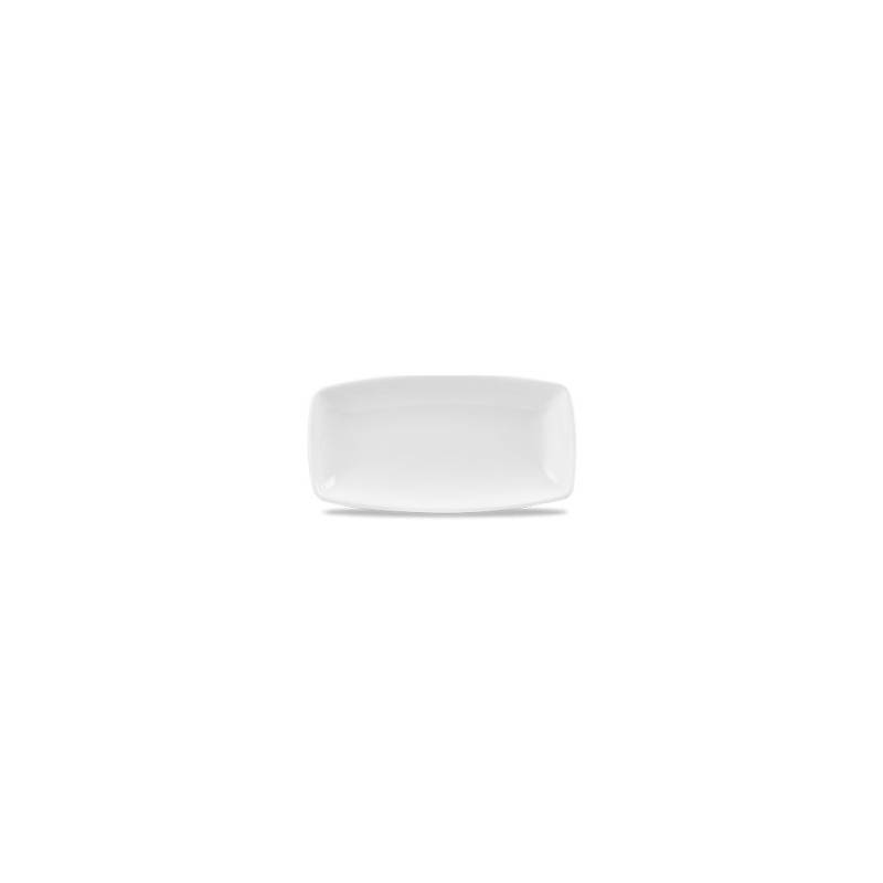 Line X Squared Plateau rectangulaire en céramique vitrifiée Churchill 19,5x10,3 cm
