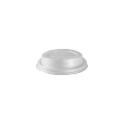 Couvercle jetable avec fente pour gobelet Duni CPLA 8 cm blanc