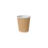 Tapón desechable triple pared Duni marrón claro 24 cl