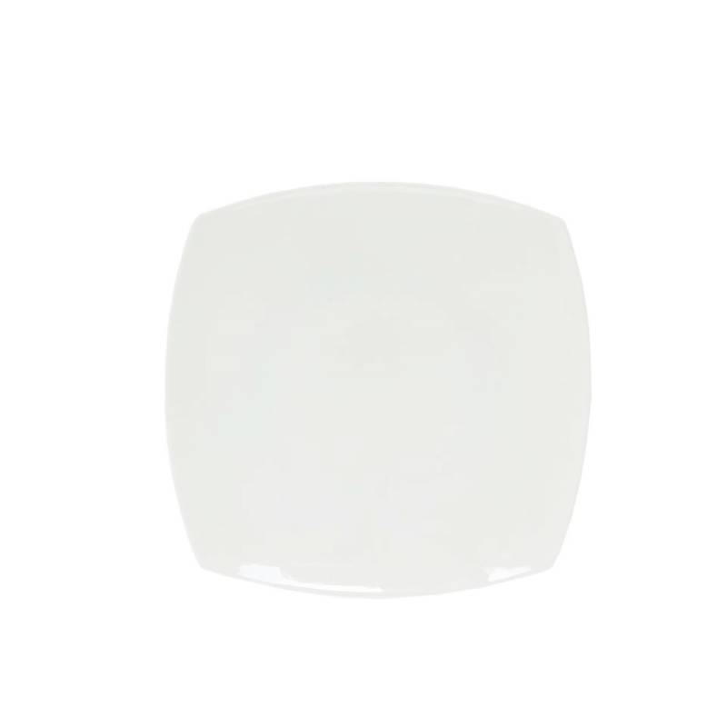 Assiette carrée Tokio en porcelaine blanche cm 17