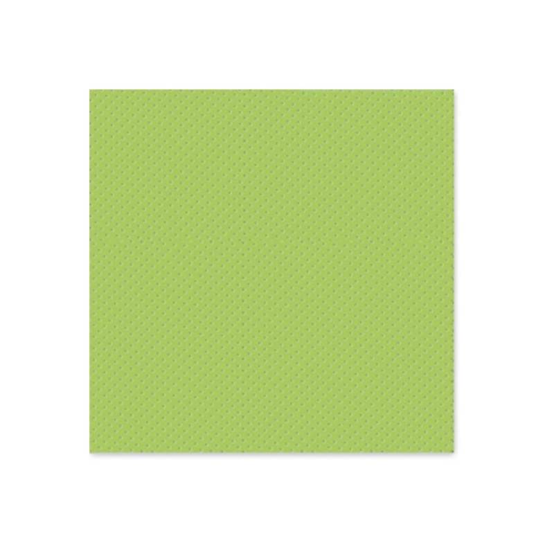 Servilletas de celulosa de 2 capas 38 x 38 cm verde manzana con textura microcosida