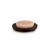 Plato redondo de sal rosa con base de madera wengué 20x3cm