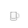 Taza de café térmica Colombia Luigi Bormioli en vidrio cl 10