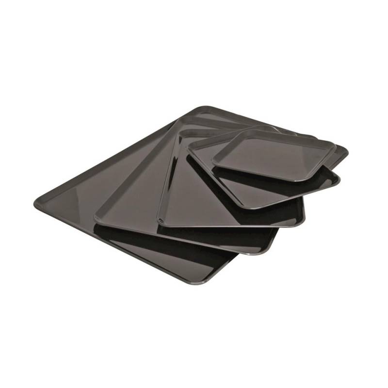 Plateau rectangulaire noir 28x19 cm