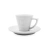 Taza de desayuno Porto con plato de porcelana blanca cl 31