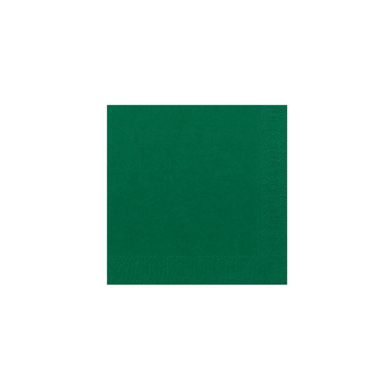 Serviette de table en cellulose Duni à deux couches 40 x 40 cm vert foncé