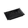 Plateau rectangulaire ondulé en mélamine noire 30x21 cm