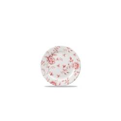 Assiette à dîner vintage en porcelaine rouge Rose Chintz Churchill 17 cm
