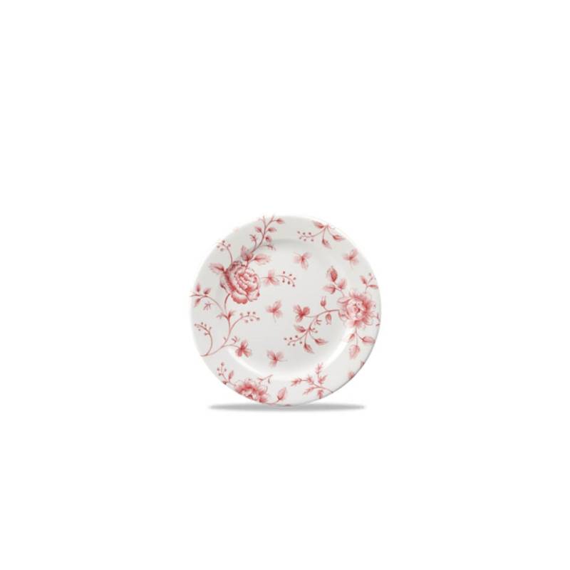 Vintage Rose Chintz Churchill plato de porcelana roja 17 cm