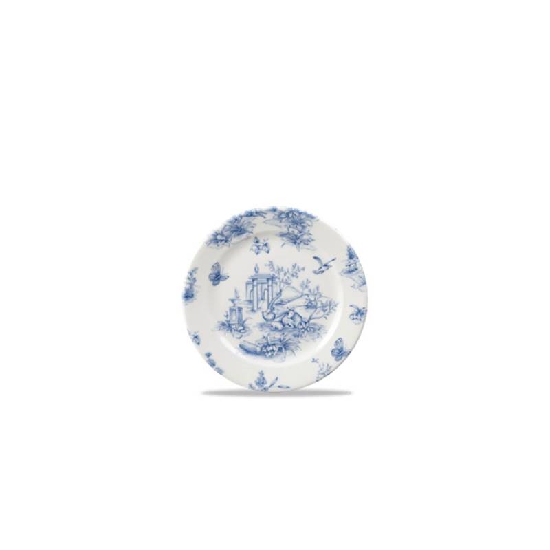 Vintage Prints Toile Churchill assiette à dîner en céramique vitrifiée bleu cm 17