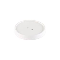Couvercle jetable en carton blanc pour gobelet de soupe Duni cm 11,6