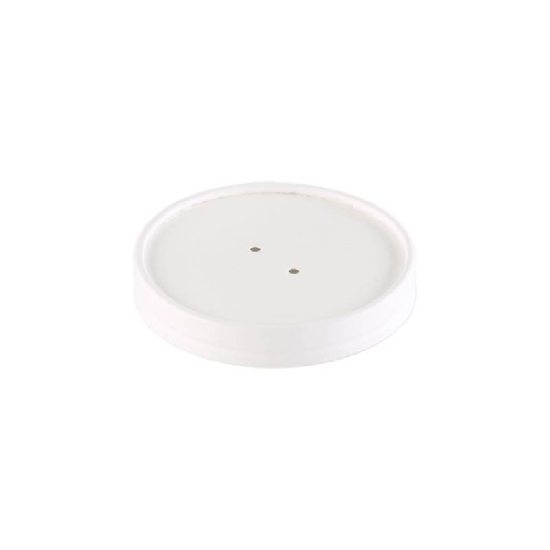 Couvercle jetable en carton blanc pour gobelet de soupe Duni cm 11,6
